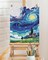 Paint by Numbers Kit for Adults Starry Night Adult Paint by Number Canvas,Acrylic Adults' Paint-by-Number Kits Starry Sky Cabin for Home Wall Decor